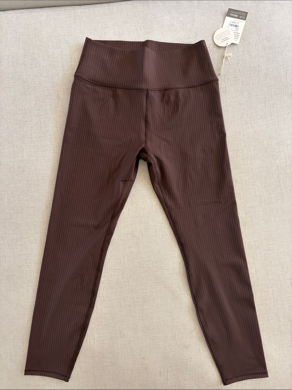 Vuori Chocolate Brown Ribbed Leggings S/M
